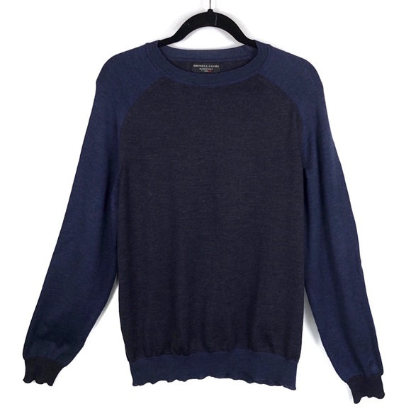 Brunella Gori Navy Blue Merino Wool Sweater - Picture 1 of 3